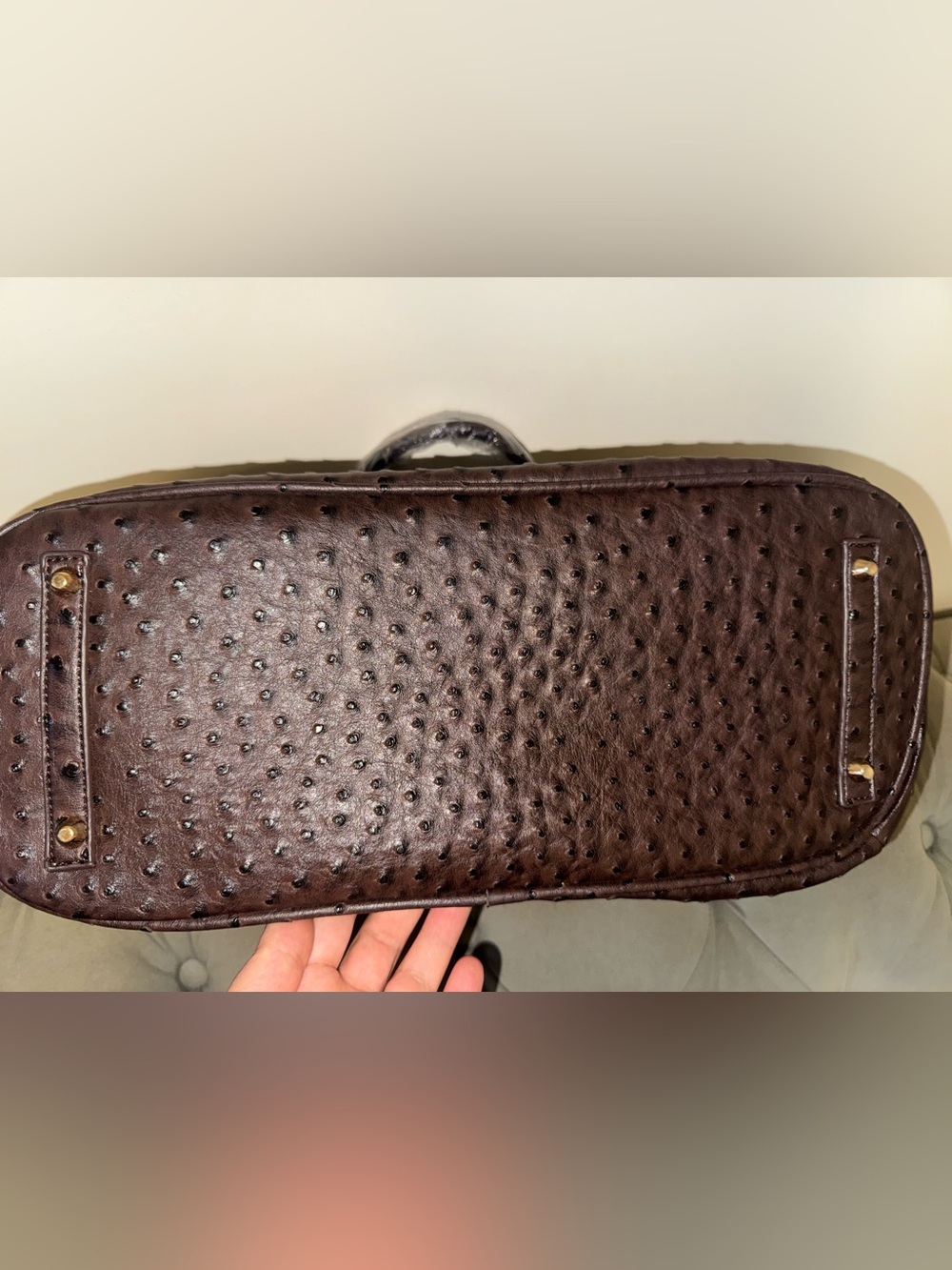 Noble Mount London Ostrich Office Tote Bag brown - Picture 4 of 6